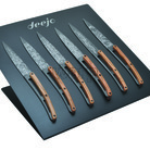 Deejo DEE366 kovový displej na steakové nože X6 - vložené nože jsou pouze ilustrativní