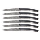 Deejo steak knives set, titan finish, paperstone, Blossom