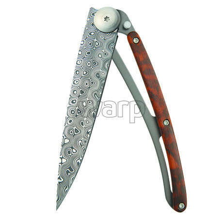 Deejo 1DB008 Exception,damascus,snakewood, 37g - 1