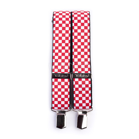 Tobby kšandy 36 mm pro dospělé - chess red-white - 2