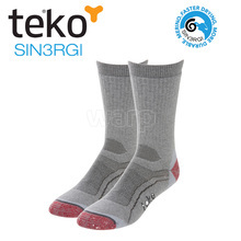 Teko 6604 S3 Midweight hiking unisex gray heather-red